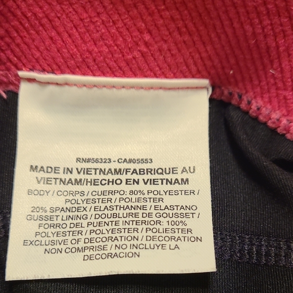 Nike Women's Athletic Shorts Black with Pink Accents - Picture 5 of 5